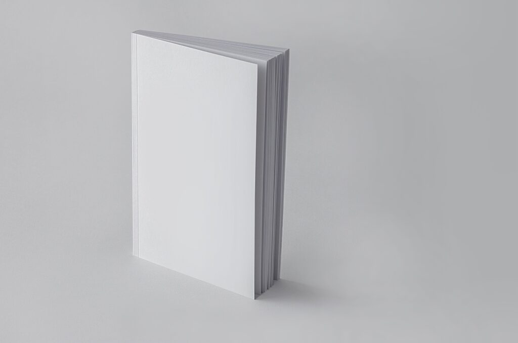 weisses buch als platzhalter