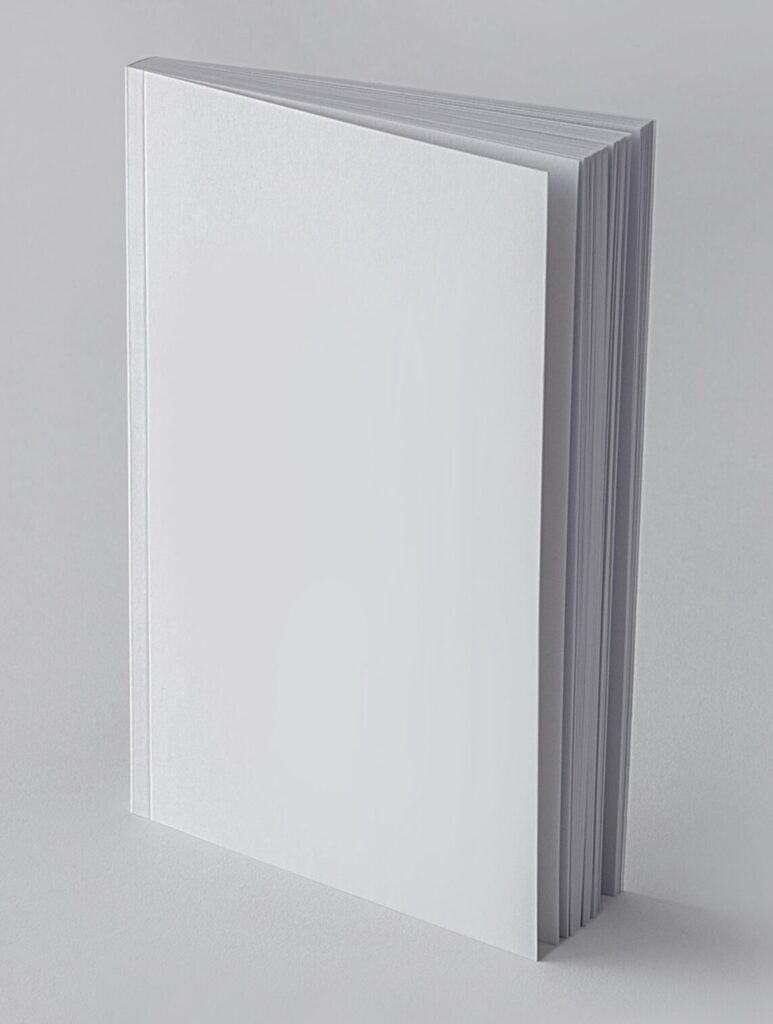 weisses buch als platzhalter